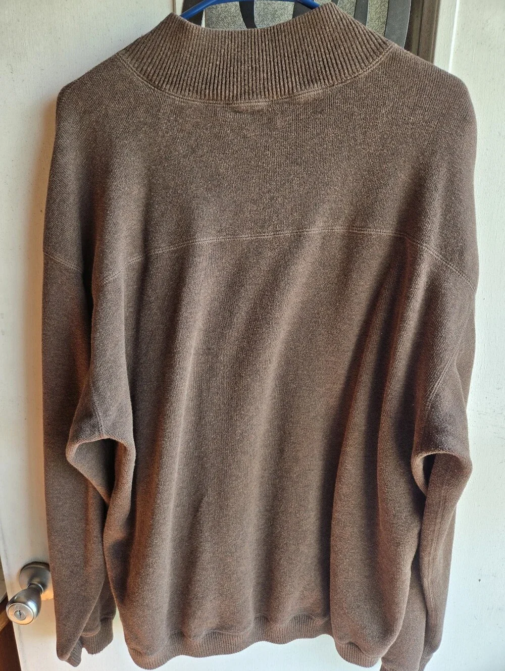Tommy Bahama Men's Brown Quarter-Zip Sweater Pullover EUC